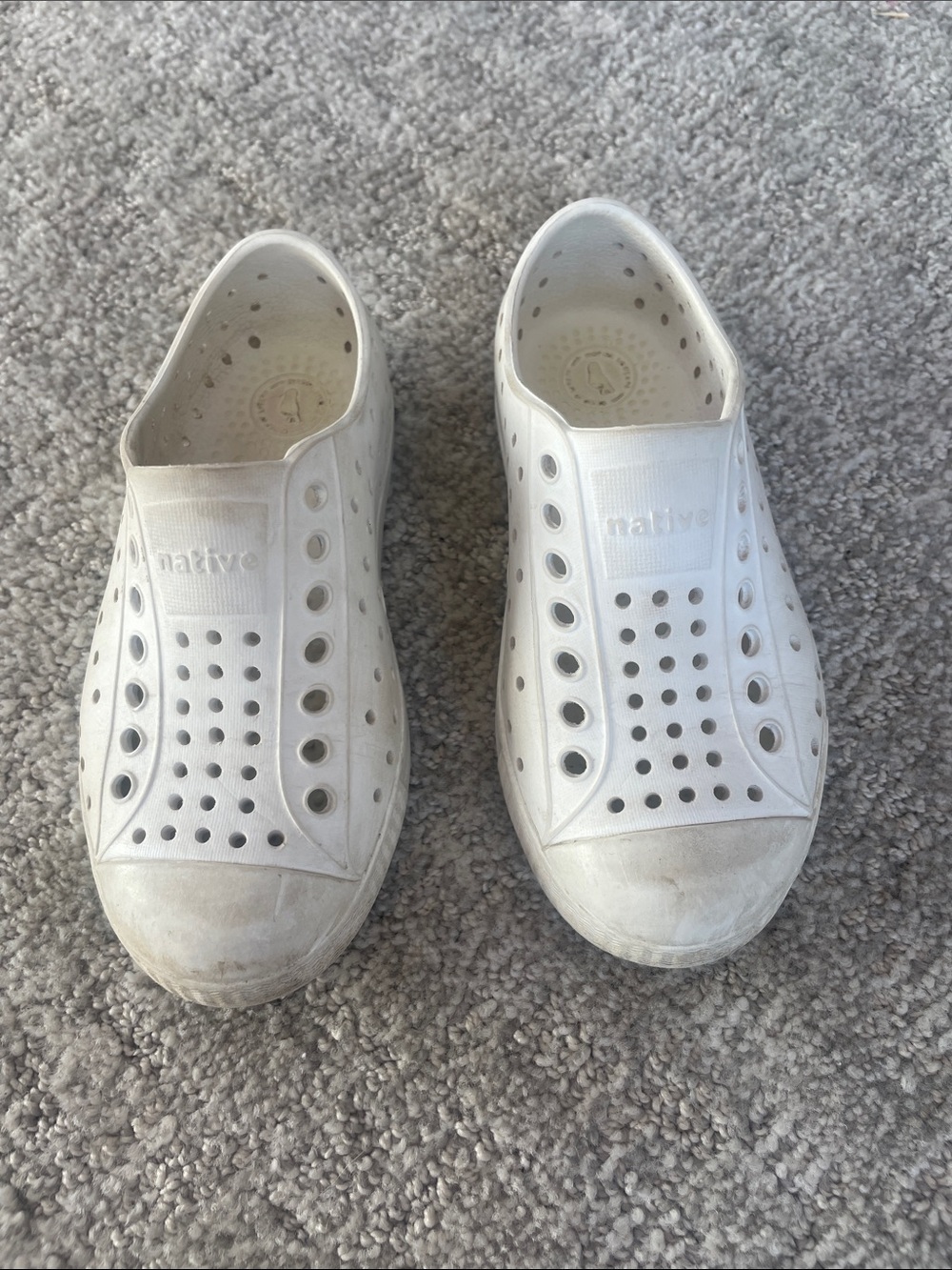 Native Kids Water Shoes Slip-On in White